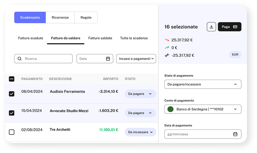 Piattaforma demo Sibill